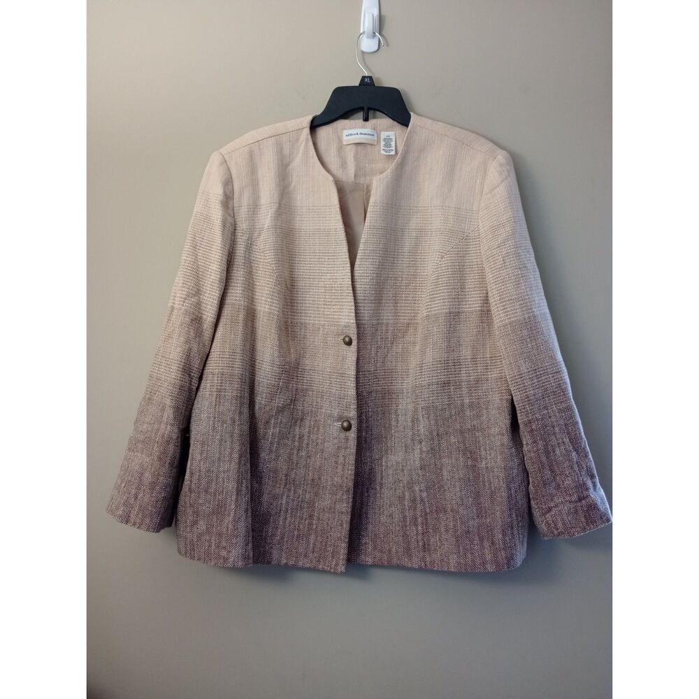 Alfred Dunner Tan Ombre Blazer Shoulder Pads Size 20W